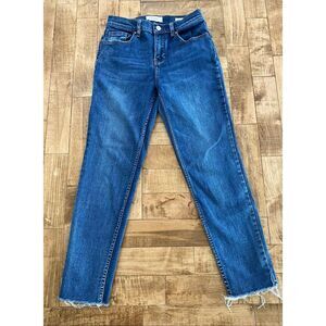 Pacsun Vintage Icon Straight Distressed Hem Womens Jeans Sz 25